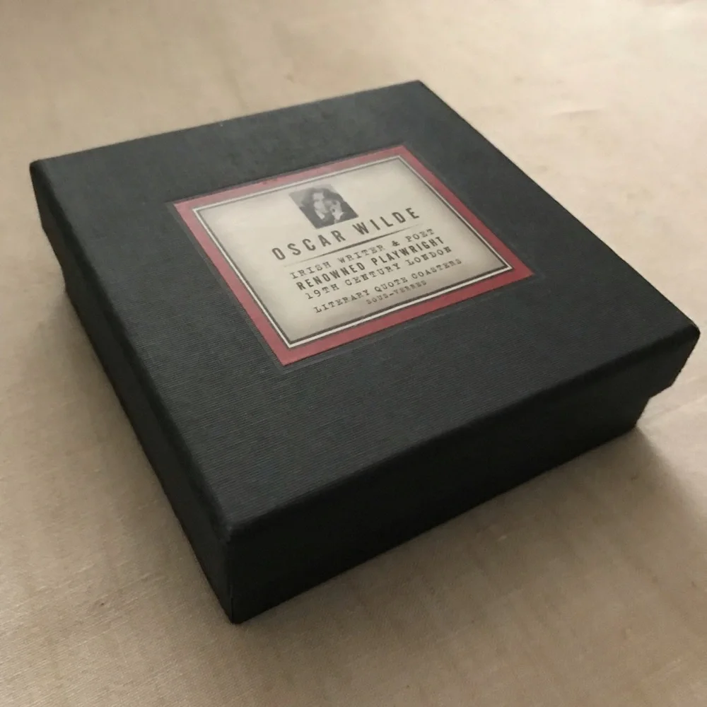 Restoration Hardware Oscar Wilde Literary Quote Coasters